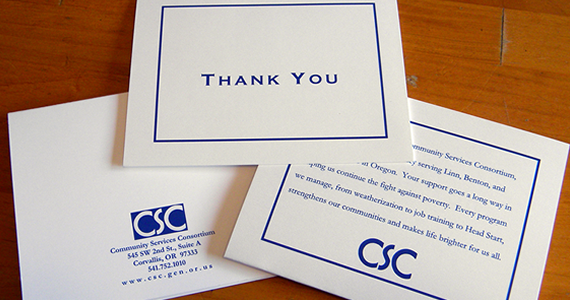 Print Materials:  Community Services Consortium